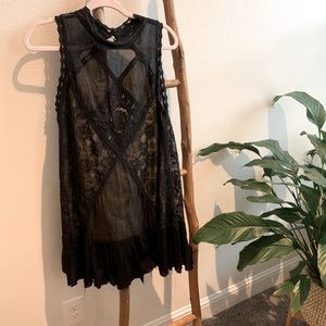 Free People Day Dress with Lace detail